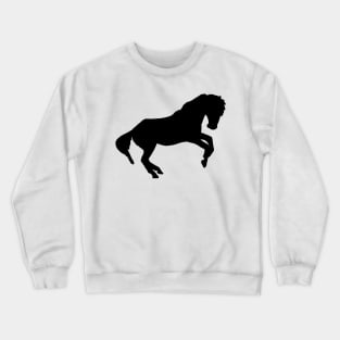 low rearing horse black Crewneck Sweatshirt